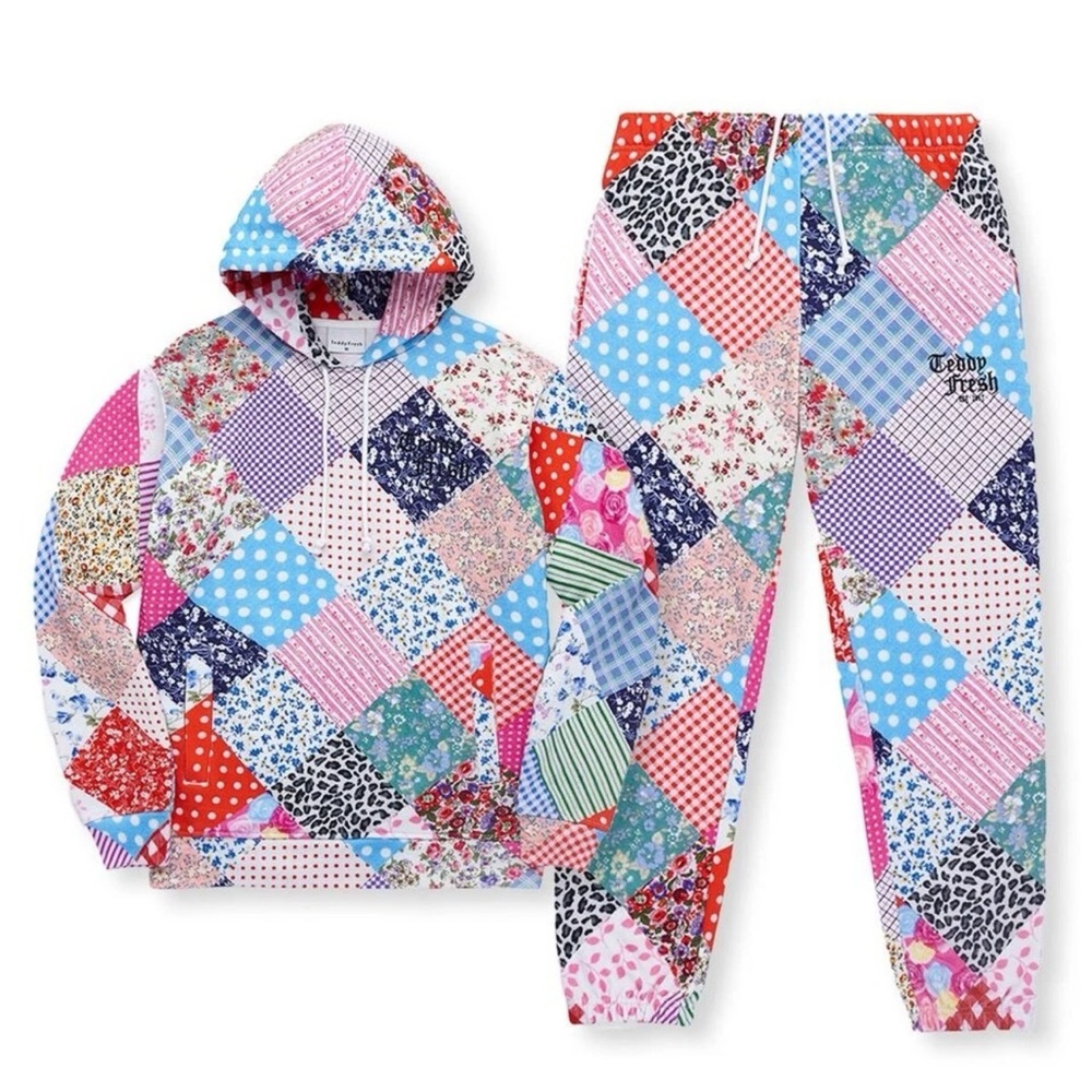 NWOT TEDDY FRESH QUILT FLORAL PRINT HOODIE/PANTS SET Size - XS